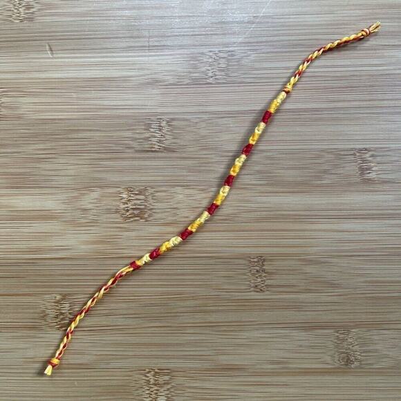 Jocelyn Bracelet, anklet, trendy, comfortable, tie, embroidery thread, woven, gi - Picture 3 of 3